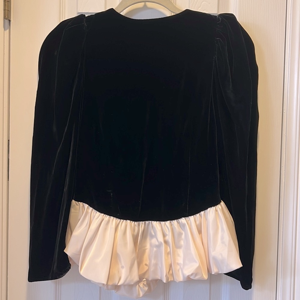 New - Rhode Velvet Peplum Top - Picture 6 of 8